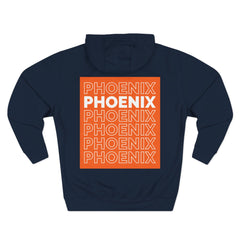 Phoenix Three-Panel Fleece Hoodie, Cozy Sweatshirt, Stylish Outerwear, Gift for Him or Her, Trendy Apparel