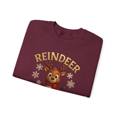 Reindeer Games Champion Sweatshirt, Cute Deer Crewneck, Christmas Holiday Sweater, Festive Season Gift for Her, Cute Xmas Jumper - Unisex
