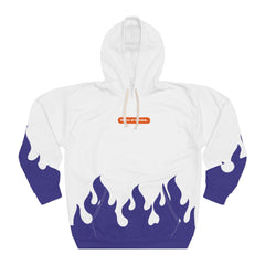 Stylish Unisex Pullover Hoodie with Flame Design - Casual Wear, Street Style, Gift for Him/Her, Trendy Outfit, Fall/Winter Fashion
