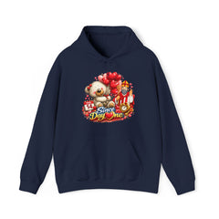 Hoodie - Cute Valentine Teddy 'Since Day One' Graphic Hoodie