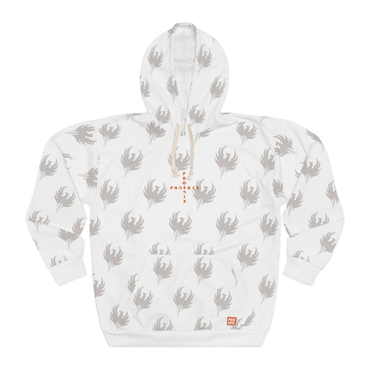 Phoenix Pattern All-Over Print Hoodie - Unisex Mythical Bird , Nature Lover Gift, Outdoor Adventure Wear, Everyday Comfort