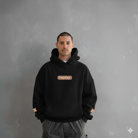 Cozy Embroidered Graphic Hoodie - Unisex Fluffy Sweatshirt with Unique Chest and Sleeve Design