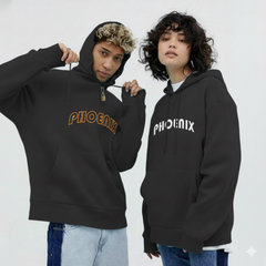 Stylish Fleece Hoodie with 'PHOENIX' Design, Cozy Sweatshirt for Fall, Perfect Gift for Faculty and Students, Casual Wear, Unisex Fashion