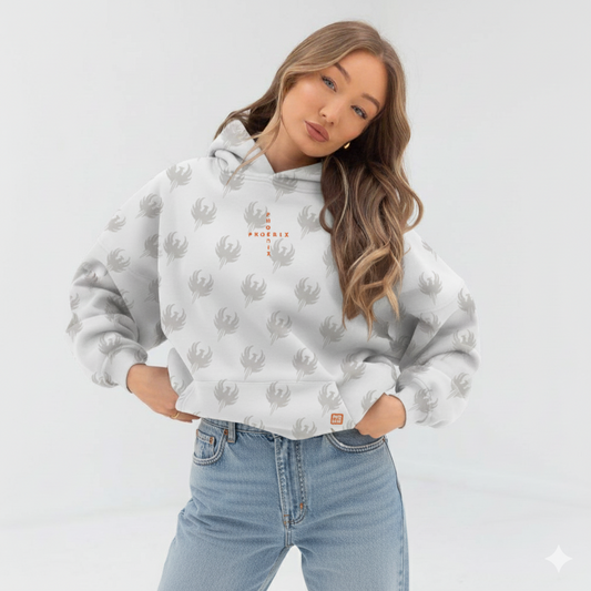 Phoenix Pattern All-Over Print Hoodie - Unisex Mythical Bird , Nature Lover Gift, Outdoor Adventure Wear, Everyday Comfort