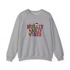 Holly Jolly Vibes Sweatshirt | Fun Leopard Plaid Christmas Crewneck | Holiday Party Sweater | Women's Festive Winter Jumper | Gift for Her