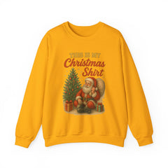 This Is My Christmas Shirt Sweatshirt | Vintage Santa Crewneck | Retro Holiday Sweater for Couples | Cozy Christmas Gift Unisex