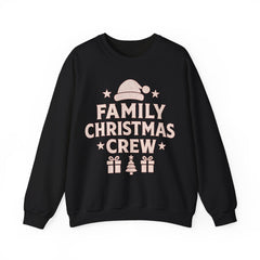 Family Christmas Crew Sweatshirt | Holiday Santa Hat, Gifts & Tree | Matching Christmas Outfit | Cozy Winter Holiday Shirt Unisex