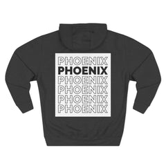 Phoenix Three-Panel Fleece Hoodie, Cozy Sweatshirt, Stylish Outerwear, Gift for Him or Her, Trendy Apparel