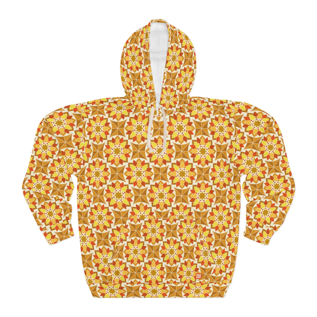 Unisex Pullover Hoodie Artisanal Moroccan Inspired Abstract Pattern Sweatshirt, Warm Layer, Unique Gift for Him or Her, Perfect for Fall