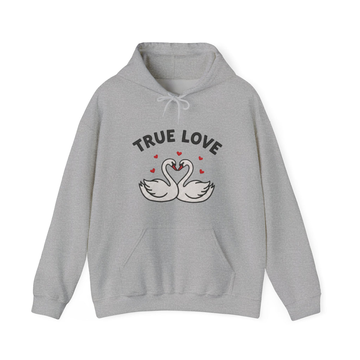 True Love Swans Hoodie — Romantic Couple Pullover for Valentine’s Day