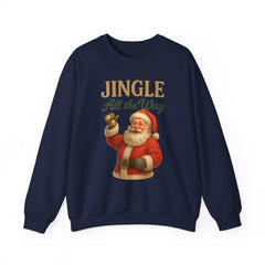 Jingle All the Way Sweatshirt | Vintage Santa Christmas Crewneck | Cute Holiday Sweater | Retro Xmas Gift Sweater