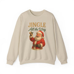 Jingle All the Way Sweatshirt | Vintage Santa Christmas Crewneck | Cute Holiday Sweater | Retro Xmas Gift Sweater