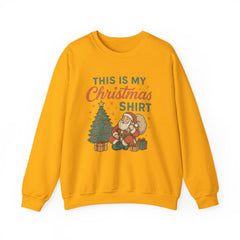 This Is My Christmas Shirt Sweatshirt | Vintage Santa Xmas Pullover | Retro Holiday Graphic Sweater | Cozy Winter Gift for Her