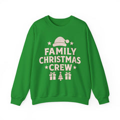 Family Christmas Crew Sweatshirt | Holiday Santa Hat, Gifts & Tree | Matching Christmas Outfit | Cozy Winter Holiday Shirt Unisex