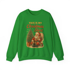 This Is My Christmas Shirt Sweatshirt | Vintage Santa Crewneck | Retro Holiday Sweater for Couples | Cozy Christmas Gift Unisex