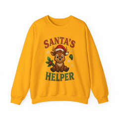 Santa's Helper Sweatshirt, Cute Baby Reindeer Crewneck, Christmas Deer Sweater, Holiday Gift for Her, Festive Xmas Jumper