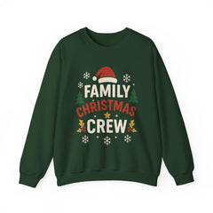 Family Christmas Crew Sweatshirt | Santa Hat Trees Snowflakes | Matching Holiday Outfit | Festive Xmas Crewneck | Cozy Winter Sweater