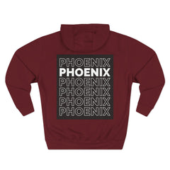 Phoenix Three-Panel Fleece Hoodie, Cozy Sweatshirt, Stylish Outerwear, Gift for Him or Her, Trendy Apparel
