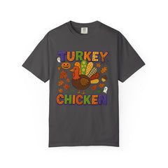 Turkey Chicken Thanksgiving Shirt | Cute Turkey Graphic Tee | Fall Leaves Autumn Sweatshirt | Funny Turkey Day T-Shirt | Holiday Fall Outfit
