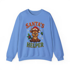 Santa's Helper Sweatshirt, Cute Baby Reindeer Crewneck, Christmas Deer Sweater, Holiday Gift for Her, Festive Xmas Jumper