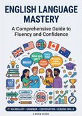 Comprehensive English Learning +15 E-BookS Cover with Modern Illustrations