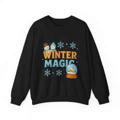 Winter Magic Sweatshirt, Snowman Couple Crewneck, Snow Globe Sweater, Cozy Holiday Gift, Cute Winter Jumper