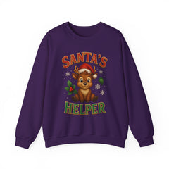 Santa's Helper Sweatshirt, Cute Baby Reindeer Crewneck, Christmas Deer Sweater, Holiday Gift for Her, Festive Xmas Jumper