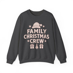 Family Christmas Crew Sweatshirt | Holiday Santa Hat, Gifts & Tree | Matching Christmas Outfit | Cozy Winter Holiday Shirt Unisex