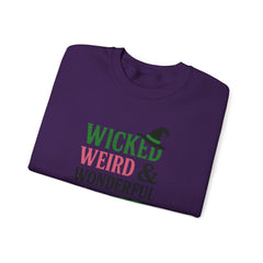 Wicked Weird & Wonderful Sweatshirt | Cute Witchy Halloween Crewneck | Spooky Season Graphic Sweater | Fall Aesthetic Pullover