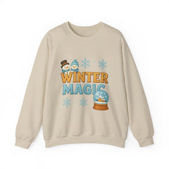 Winter Magic Sweatshirt, Snowman Couple Crewneck, Snow Globe Sweater, Cozy Holiday Gift, Cute Winter Jumper