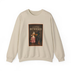 A Little Wicked Bitwicked Sweatshirt | Cute Duck Witch & Princess Duck Design | Funny Halloween Crewneck | Spooky Cute Fall Animal Sweater