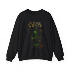 Born to Be Wicked Sweatshirt | Green Witch Halloween Crewneck | Spooky Witchy Graphic Sweater | Fall Gothic Aesthetic Pullover Unisex
