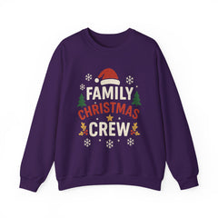 Family Christmas Crew Sweatshirt | Santa Hat Trees Snowflakes | Matching Holiday Outfit | Festive Xmas Crewneck | Cozy Winter Sweater
