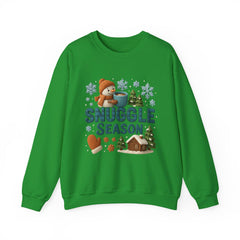 Snuggle Season Sweatshirt, 3D Snowman Hot Cocoa Sweater, Clay Art Winter Crewneck, Cozy Cabin Holiday Gift for Her
